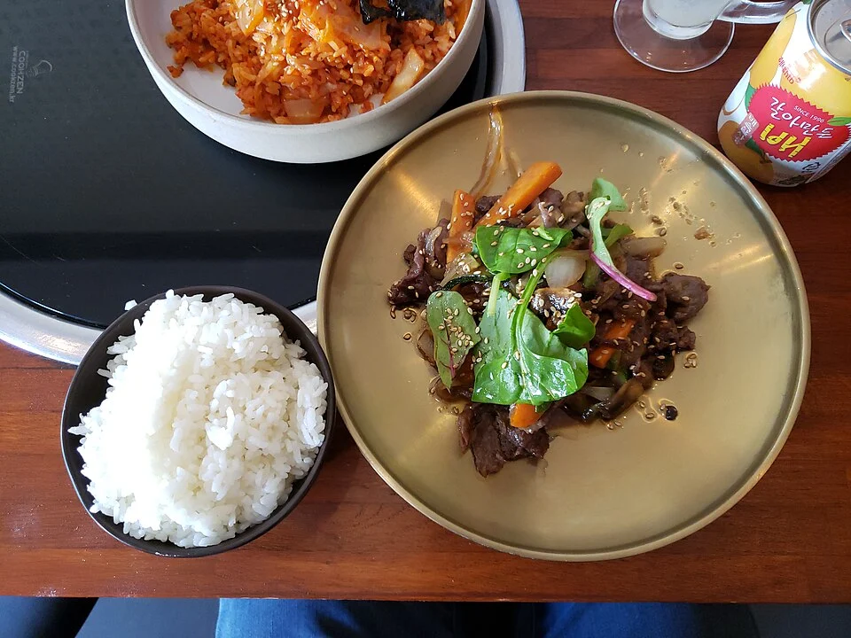 Pear & sesame beef bulgogi — real photograph