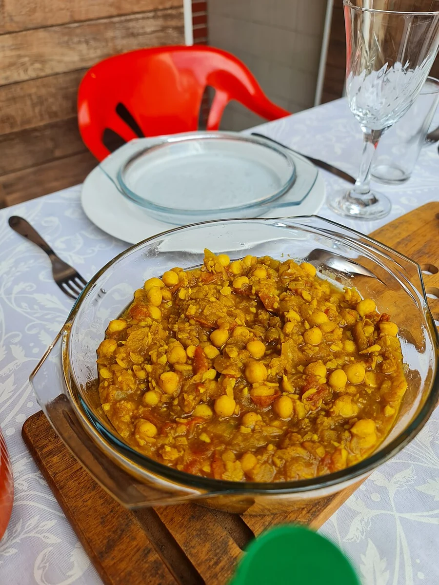 Chickpea masala — real photograph
