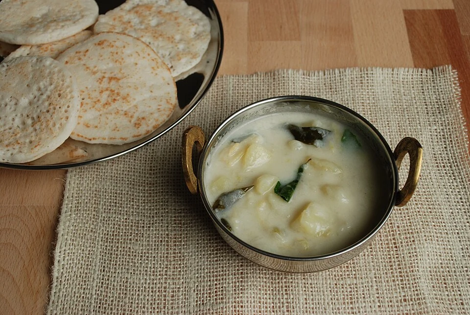 Coconut potato stew — real photograph