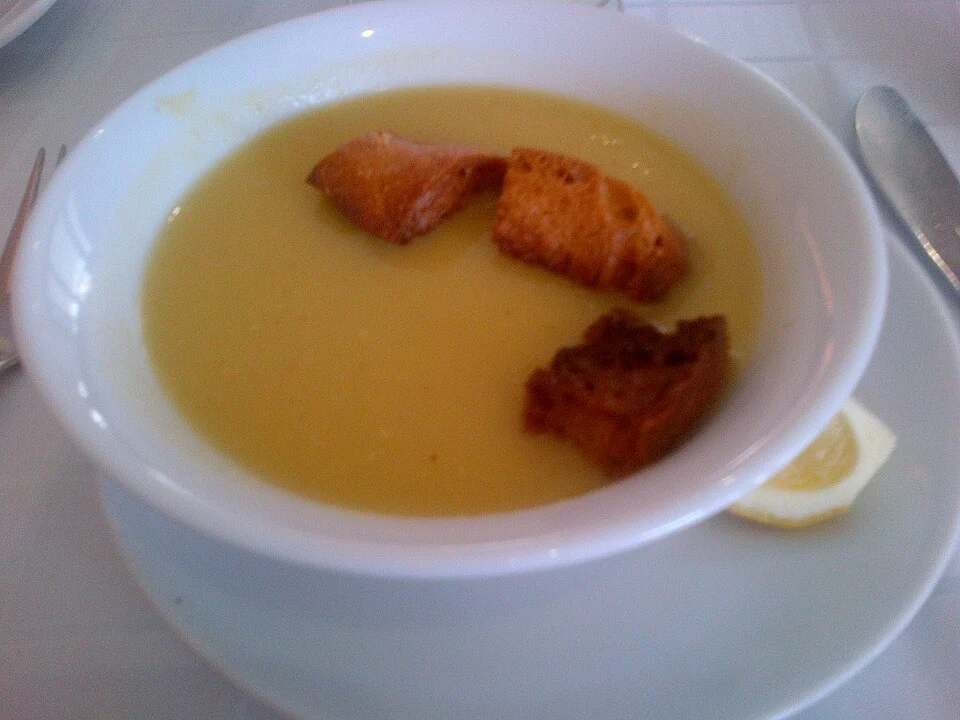 Turkish-inspired red lentil soup — real photograph